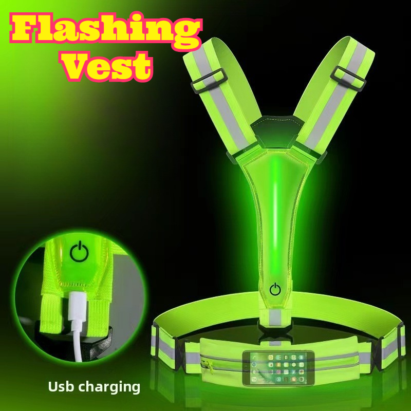 LED Glowing Reflective Vest Hi - Reflective Vest Cycling review and price