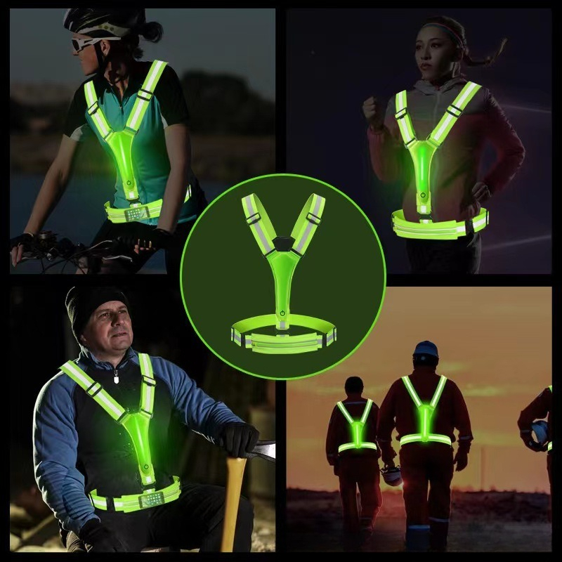 LED Glowing Reflective Vest Hi - Reflective Vest Cycling review and price